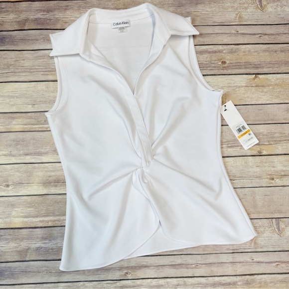 Calvin Klein Women’s Sleeveless Blouse Bundle – 3 Stylish Tops, New Size S - Picture 3 of 10